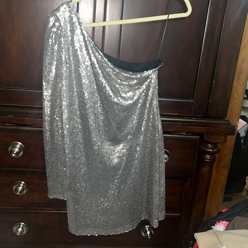 Highline Collective Silver Sequin Dress